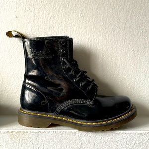 Original Doc Martens : 1460 WOMEN'S PATENT LEATHER LACE UP BOOTS